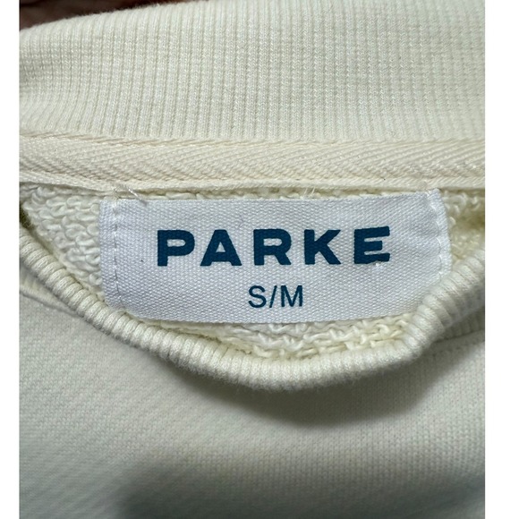 PARKE Mockneck Sweatshirt Briland Bahamas Fish Cream Womens Size S/M NWOT - Picture 3 of 7